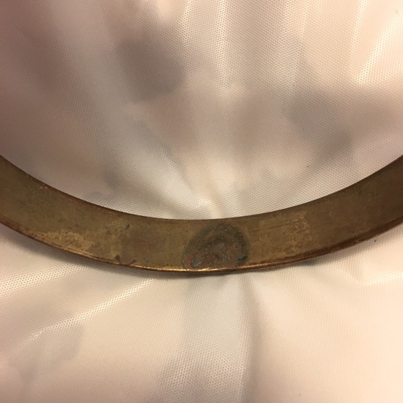 ✨HP✨Vintage Silver and Brass Floral Bangle Bracelet - Picture 5 of 7